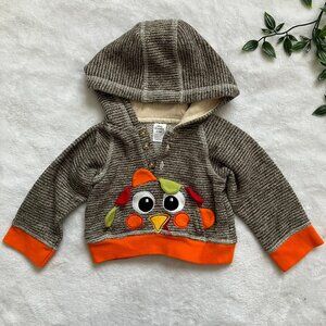 Baby Essentials Gray and Orange Hoodie